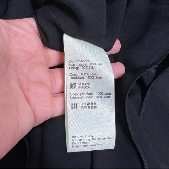 Phillip Lim silk Bead embellished A-line dress black Sz 6 - Picture 7 of 8